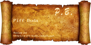 Piff Buda névjegykártya